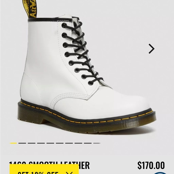 White 1460 Doc Martens men’s size 7 woman size 8 - Picture 4 of 5